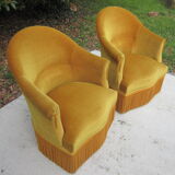 Pair of armchairs velvet Toad