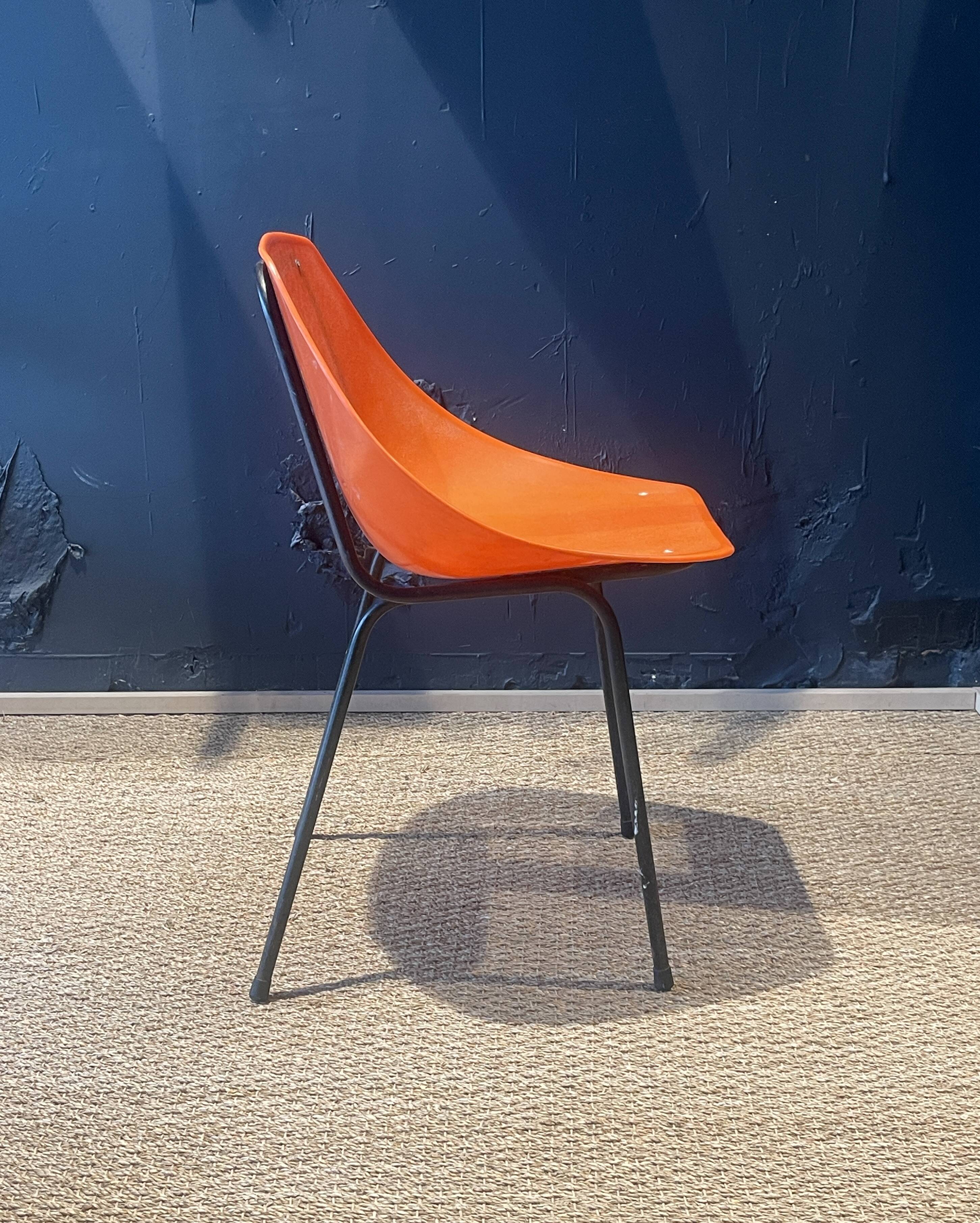 Set of 6 orange Guariche chairs