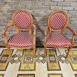 Paire de fauteuil Médaillon style Louis XV