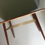 Scandinavian teak barrel-shaped coffee table 1960