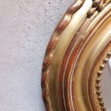 Golden mirror with pediment XIXth