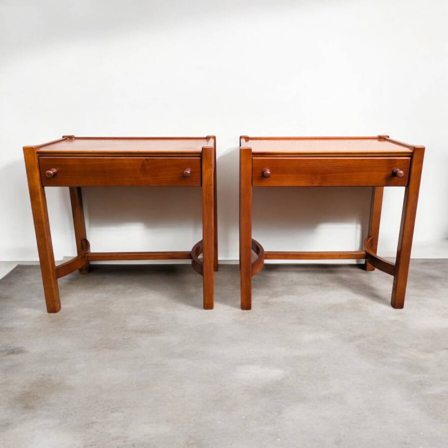 Pair of vintage Jacques Hauville bedside tables 1960 Roche Bobois
