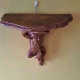 Gilded wood applique console