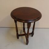 Vintage round oak sidetable