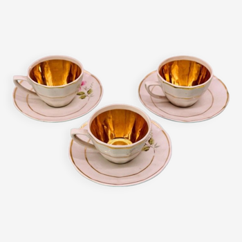 Tasses à café ou à thé - bain d’or 24 carats