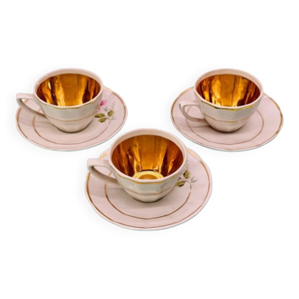 Coffee or tea cups - gold bath 24 carat