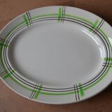 Plat ovale à carreaux  Ceranord St Amand