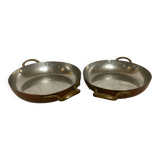 Pair of copper frying pans