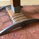 Old vintage wooden metal bistro table 40/50