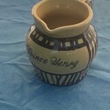 Vintage prince henry enamelled ceramic pitcher