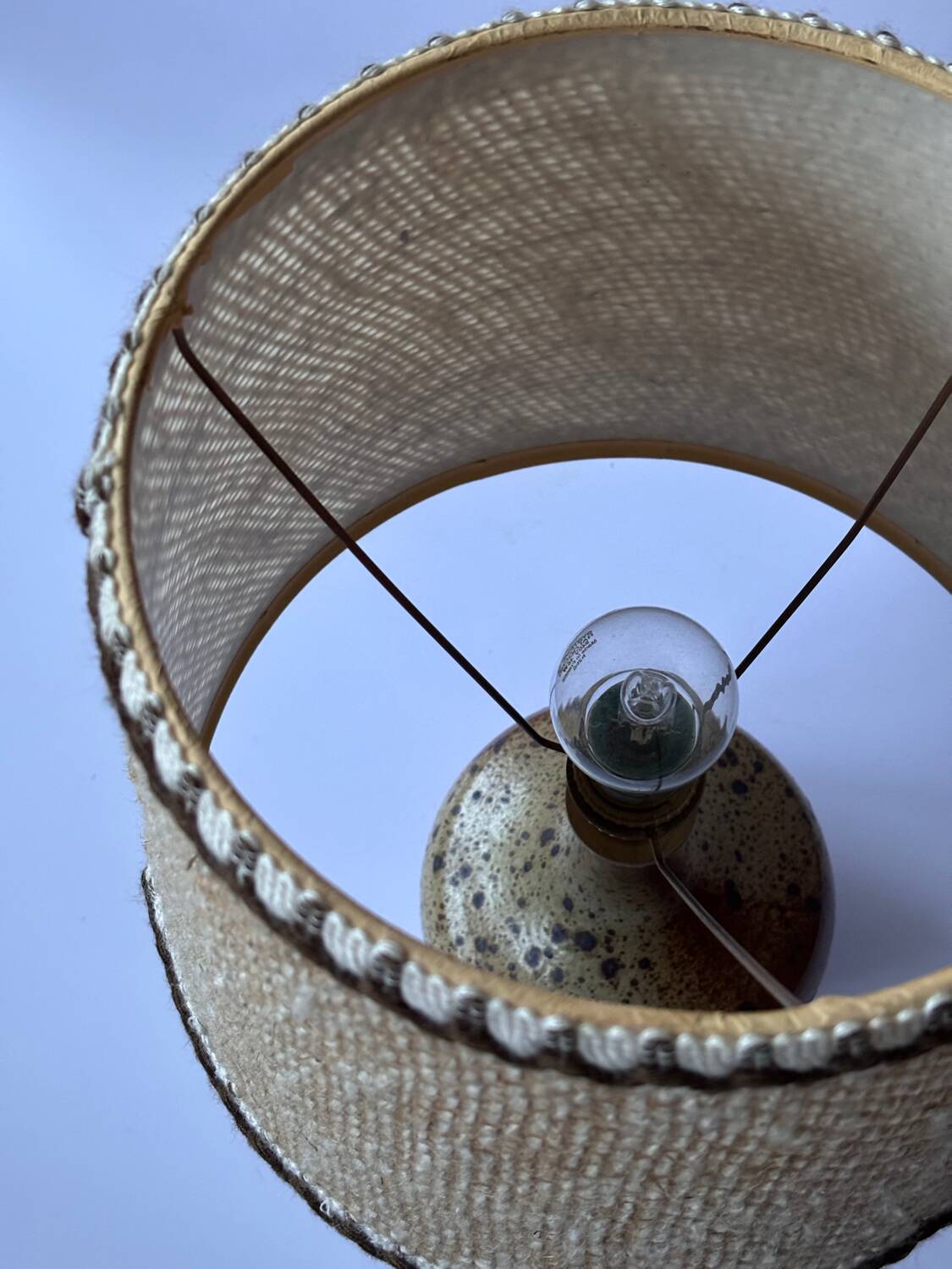 Vintage stoneware lamp