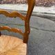 6 Louis XV chairs in solid oak, strawed and carved, 1950.