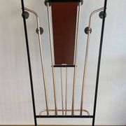 Wall-mounted coat rack with 8 hooks, vintage 50/60