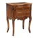 Antique baroque bedside table in walnut, olive wood, Italy, 18th century.