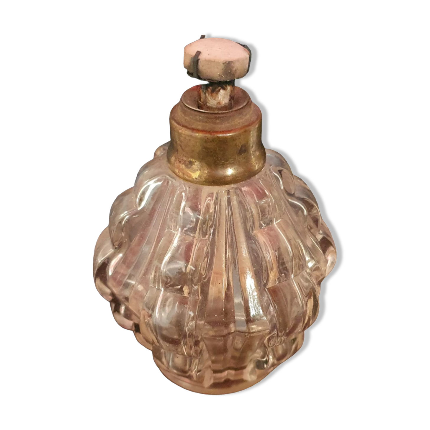 Vintage chiseled glass bottle antique perfume diffuser