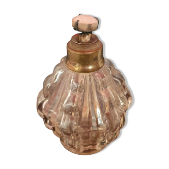 Flacon verre ciselé vintage diffuseur de parfum ancien