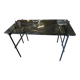 Metal and tinted glass desk
