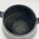Vase Cache pot to hang handle in black ceramic