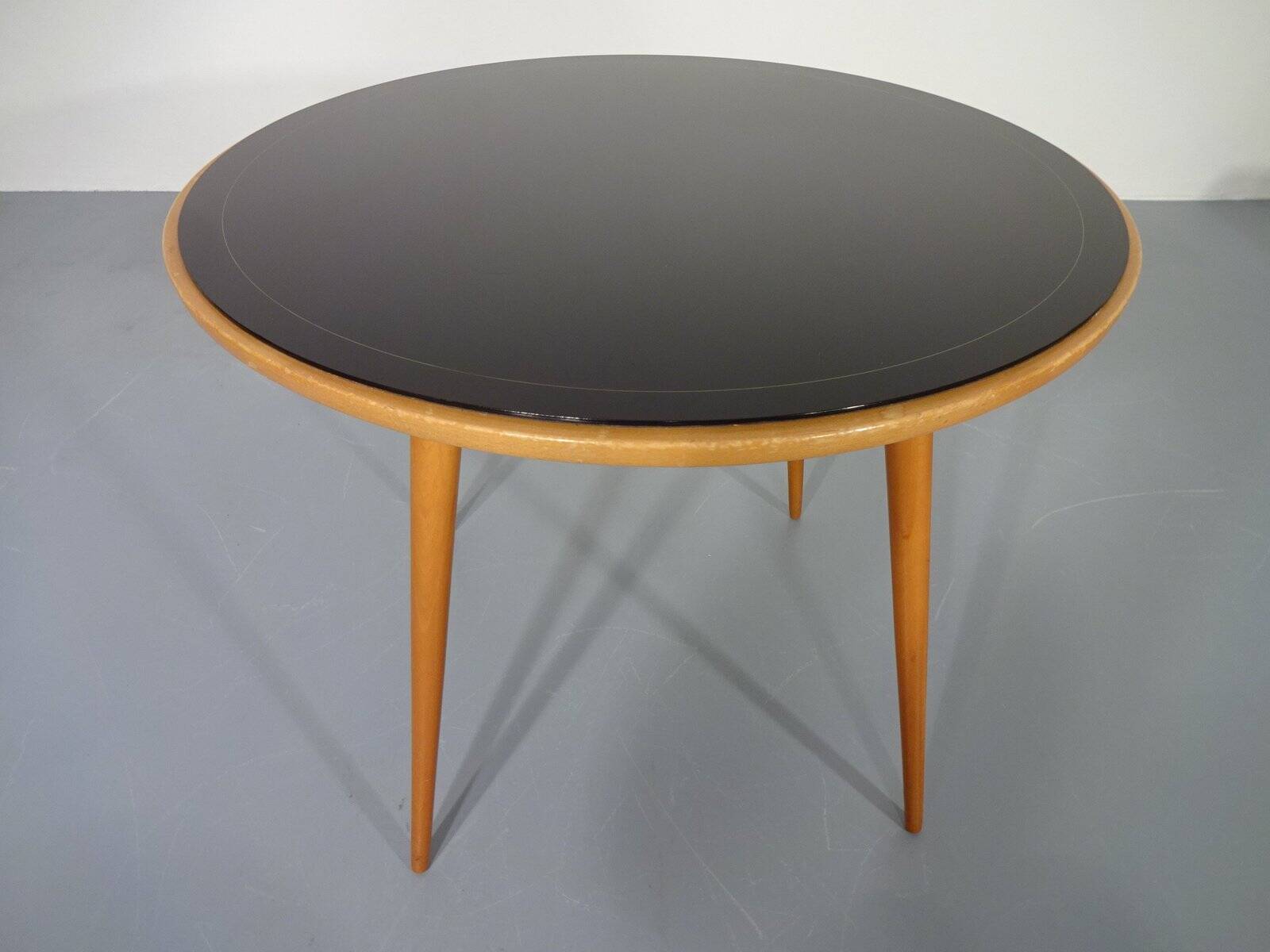 Glass and cherrywood table, 1960s