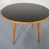 Glass and cherrywood table, 1960s