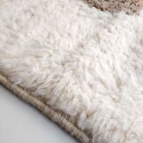 Moroccan Berber carpet Beni ouarain ecru with brown patterns 233x169cm