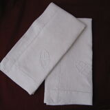 white métis pillowcases embroidered monogram A S