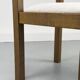 6 brutalist oak chairs, 1970