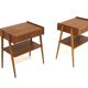 Set of 2 Scandinavian teak bedside tables, Carlström, Sweden, 1960