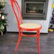 Chaise en métal rouge années 90