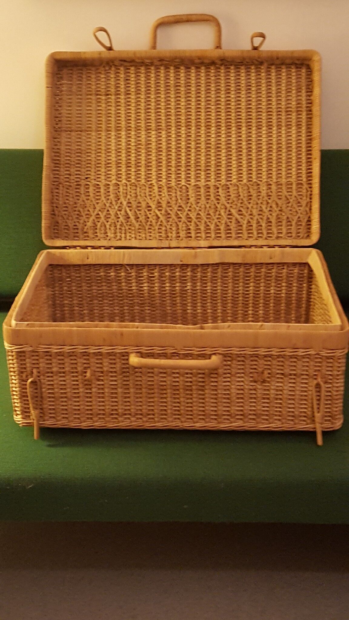Wicker suitcase