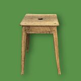 Old rustic wooden stool – handcrafted