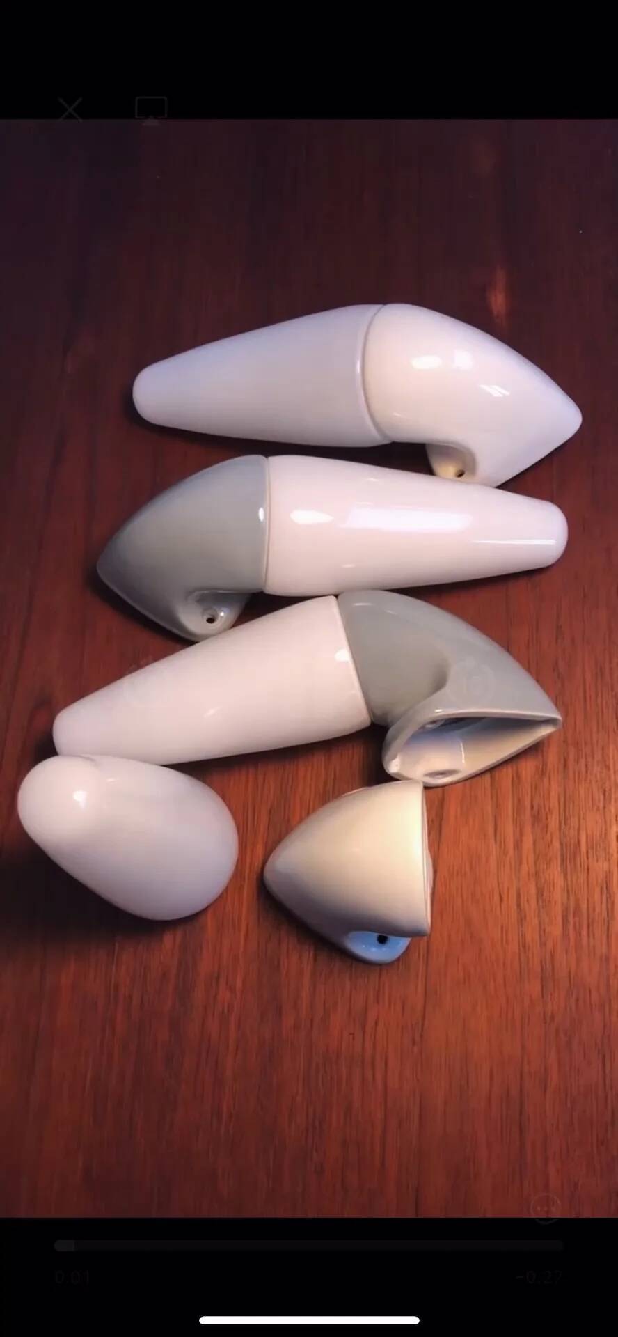 Vintage Ifö of Sweden ceramic bathroom lamps with opaline shades from the 1960s