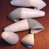 Vintage Ifö of Sweden ceramic bathroom lamps with opaline shades from the 1960s