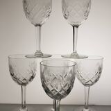 6 verres à eau / vin en cristal