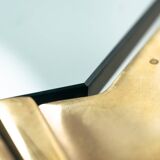 Peter Ghyczy square coffeetable brass glass table, the netherlands