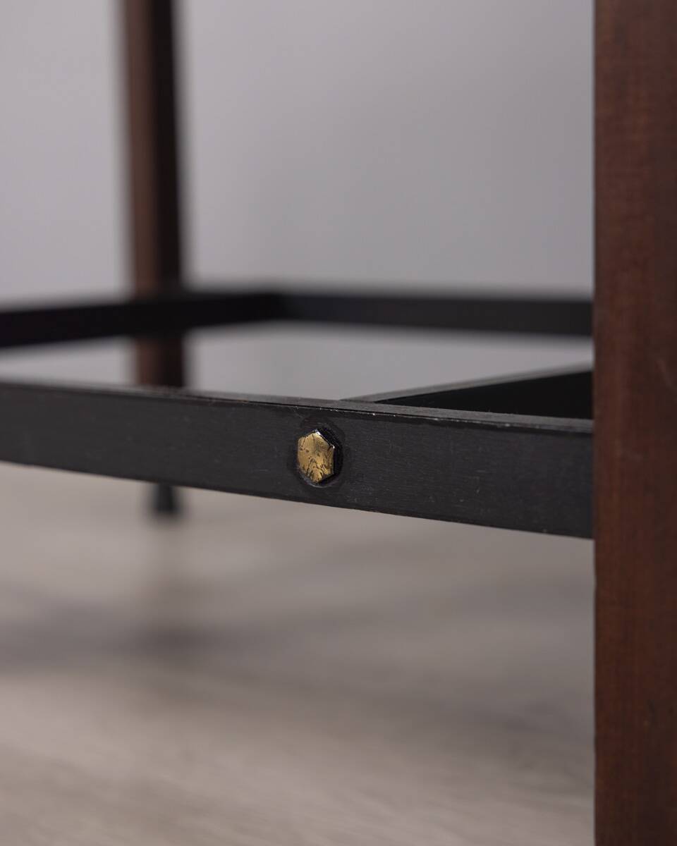 Vintage 1960s wooden coffee table with Italian design
