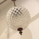 Lustre baroque ancien verre moulé forme fraise