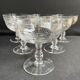 8 Guilloche crystal champagne glasses - Art Nouveau