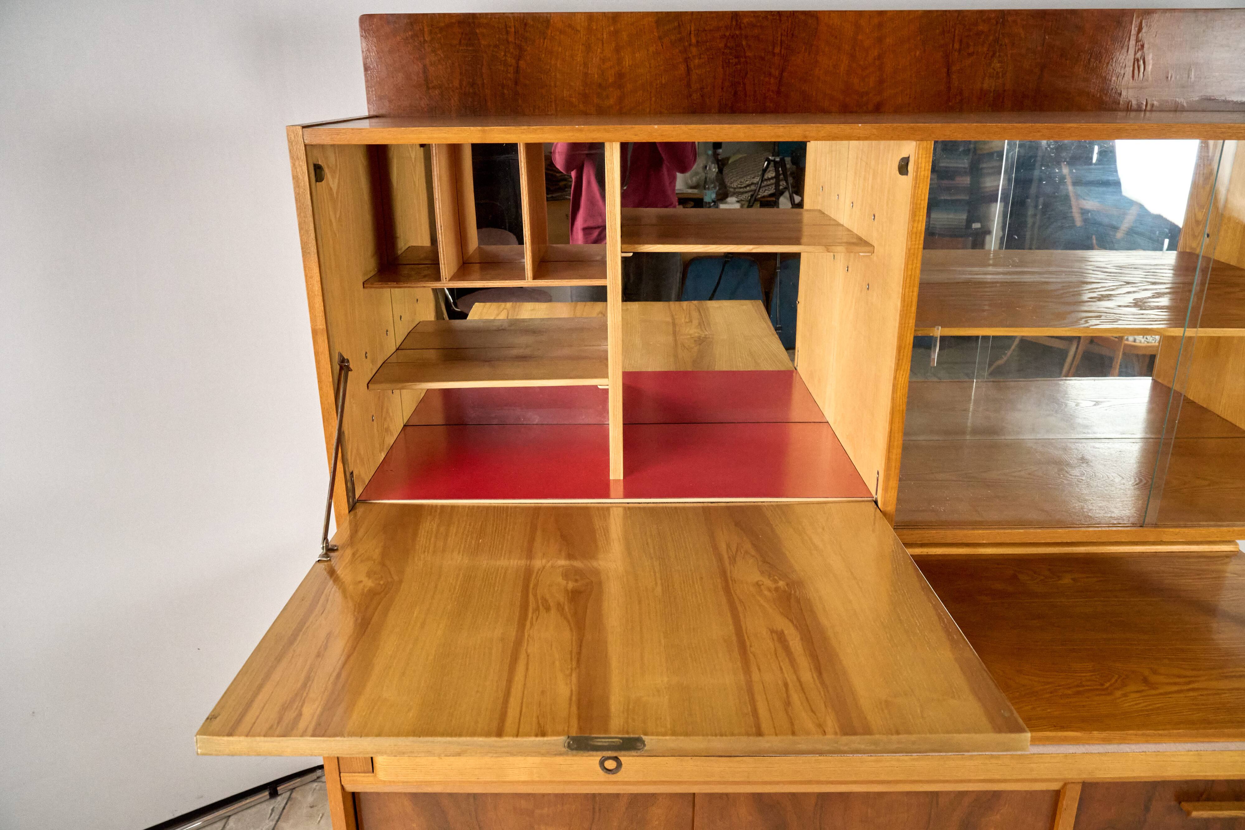 Vintage Credenza with pull-out table, 1960s, Czechoslovakia
