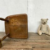 Brutalist primitive style wooden chair