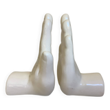 Pair of O-hand bookends