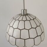 Vintage mother-of-pearl and brass pendant light