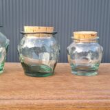 Set of 4 glass spice jars