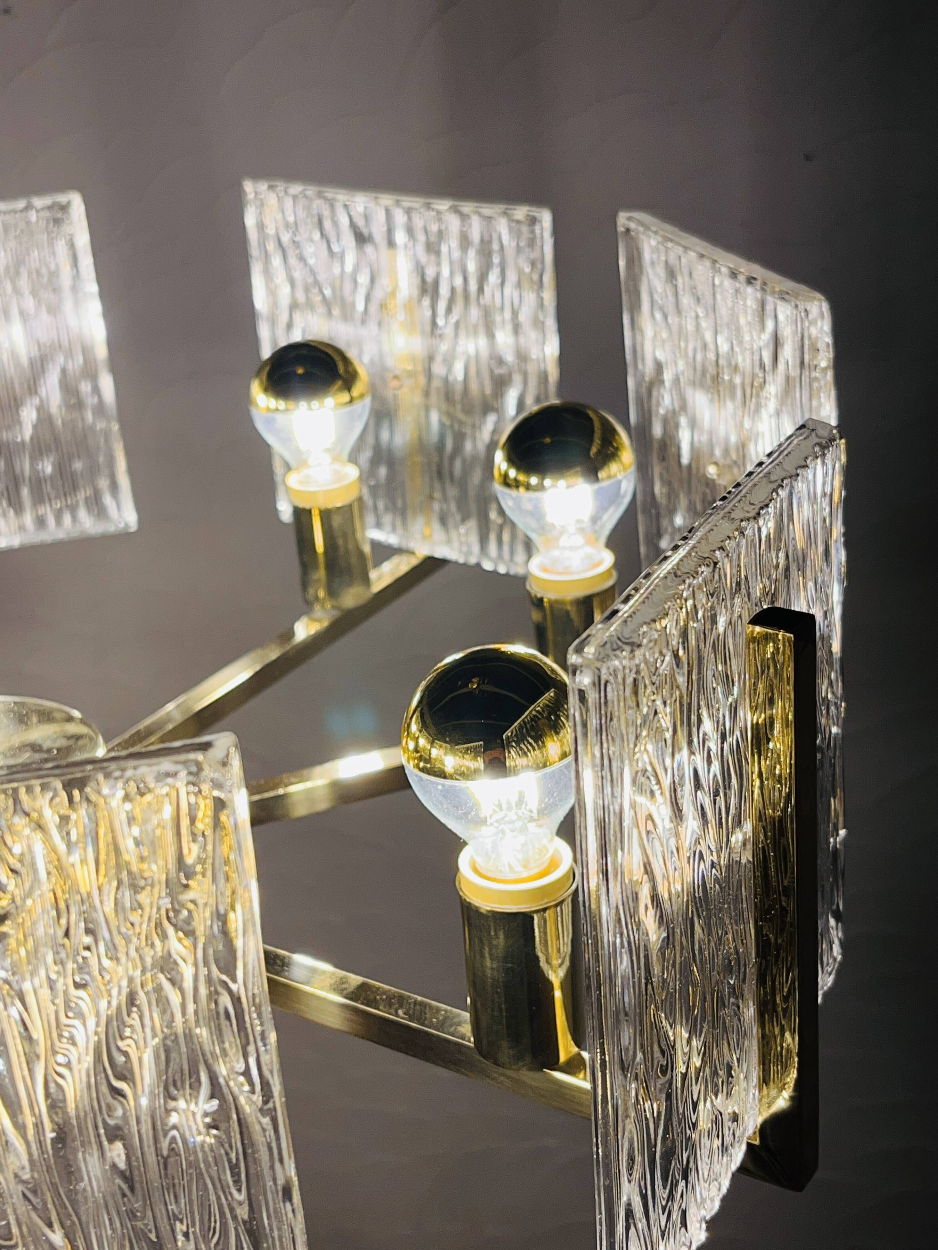 Lustre vintage en laiton Iceberg