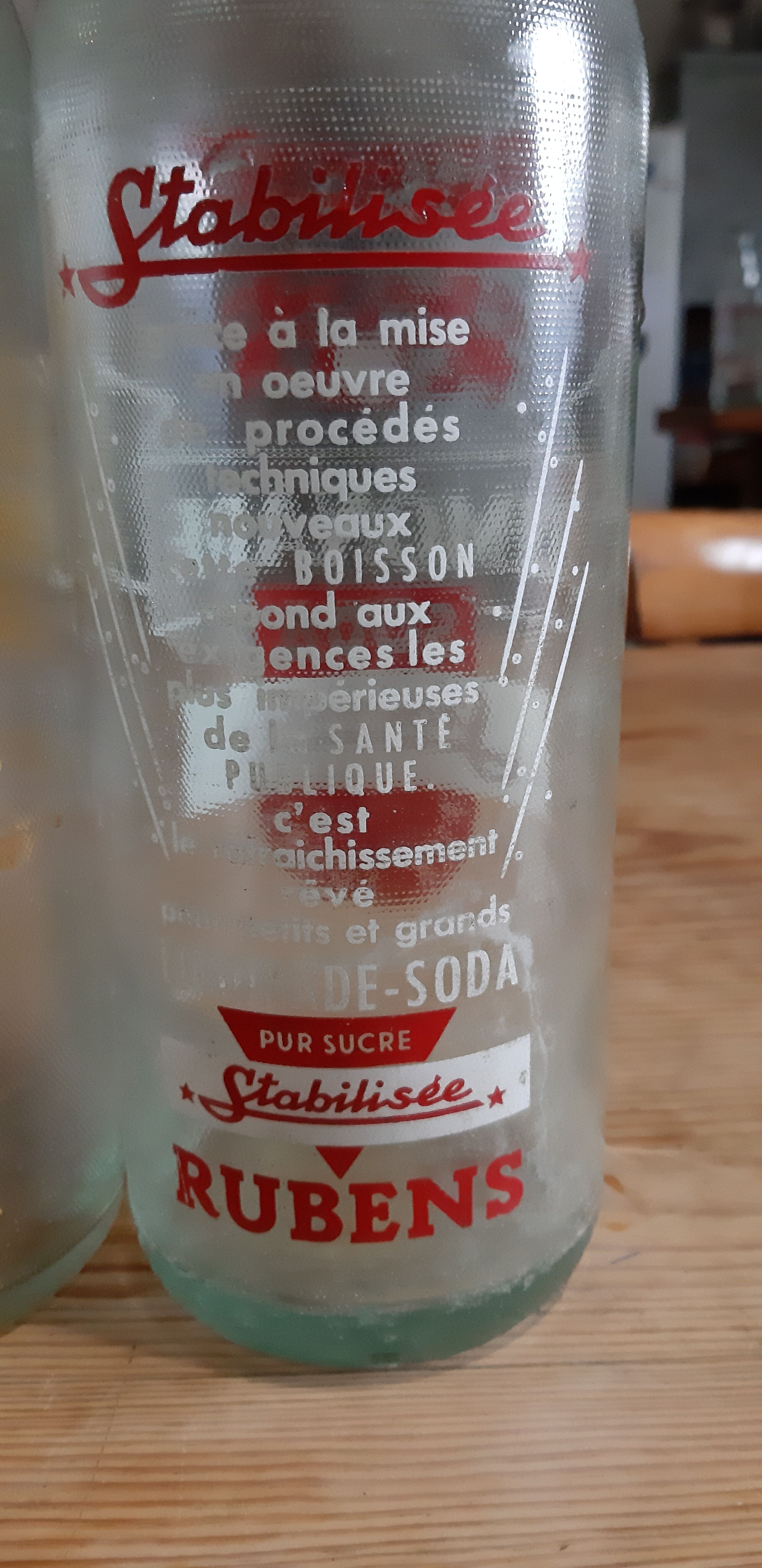 2 bottles of vintage lemonade from the 50s in glass