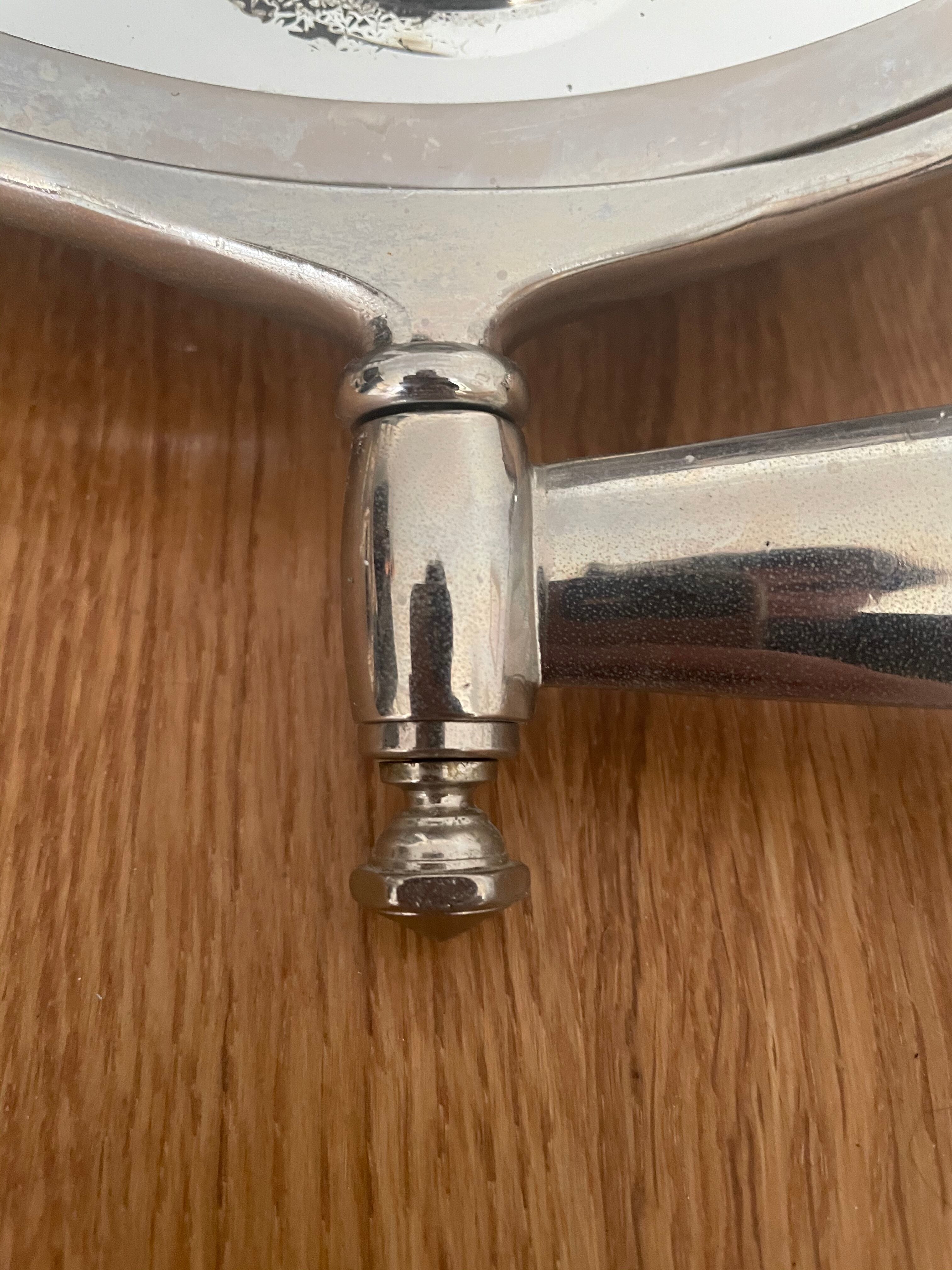 Vintage illuminating adjustable mirror, Brot, France art deco