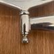 Miroir orientable éclairant vintage, Brot, France art deco