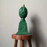 Carved wooden lamp base to be electrified, bohemian country decoration