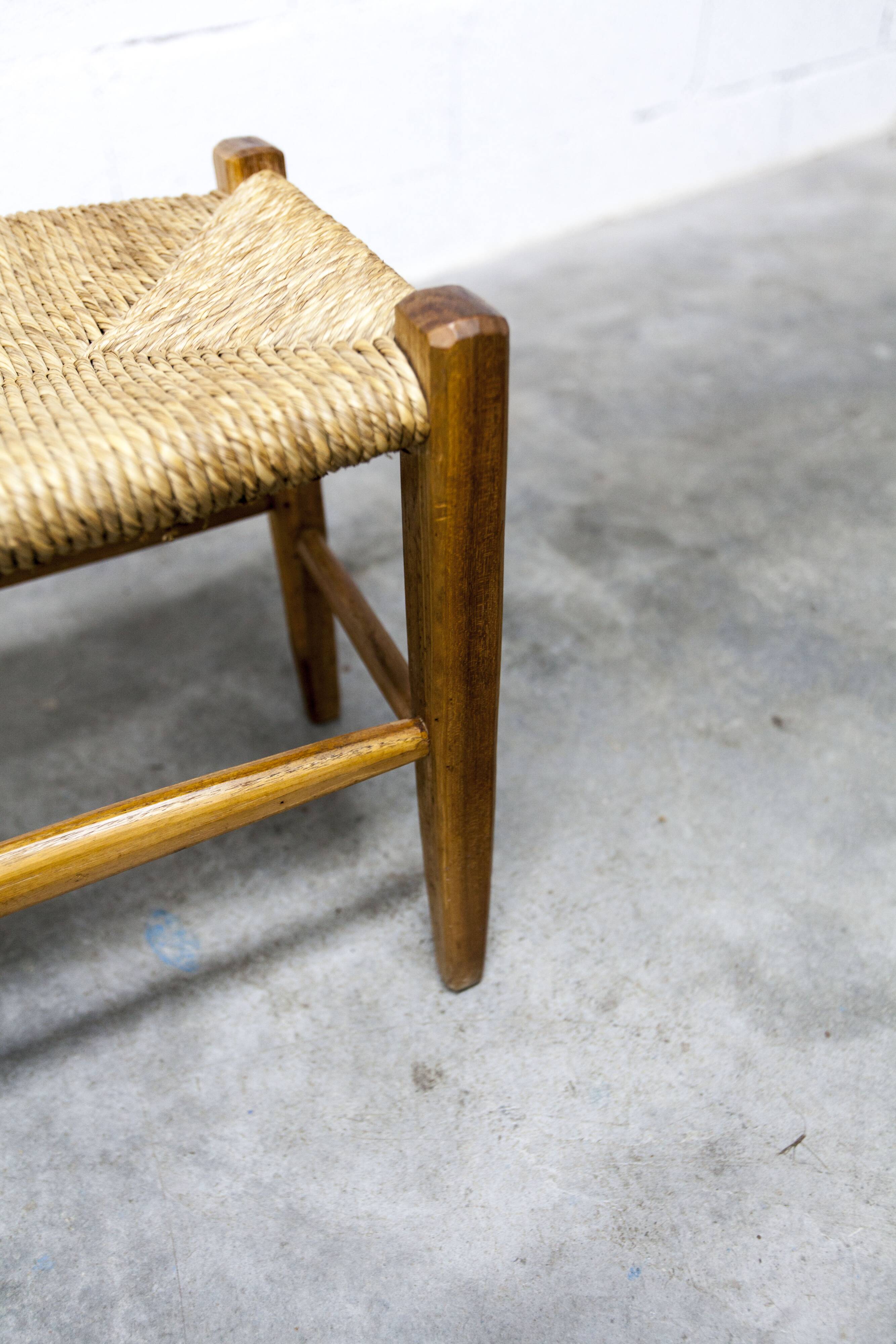 Rustic artisanal brutalist bench 1960 93cm