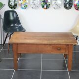 Rustic farm house table with 2 1930 drawers